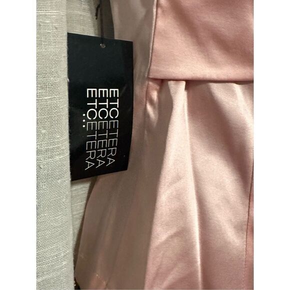 NEW WITH TAGS Etcetera Pink Silk Tank Top Blouse size 4 95% silk, 5% spandex. Cr - Picture 2 of 6